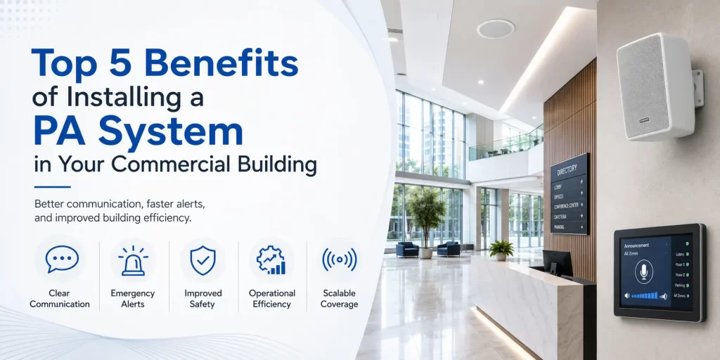 Top 5 Benefits of Installing a PA System in Your Commercial Building
